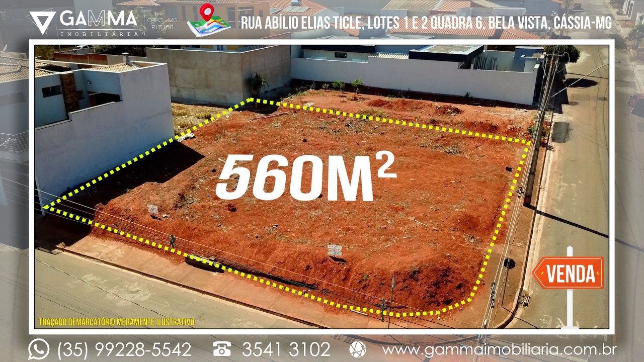 560m² NO BAIRRO BELA VISTA EM CÁSSIA-MG