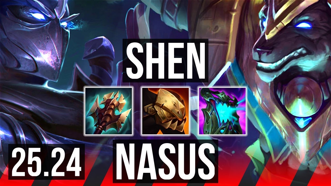 SHEN vs NASUS (TOP) | Good KDA: 18/1/8, 38K damage | NA Master | 25.24