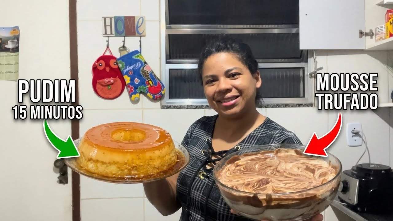 Sobremesas de Natal rápidas pra quem não tem tempo| Pudim de 15 minutos e Mousse de maracujá trufado