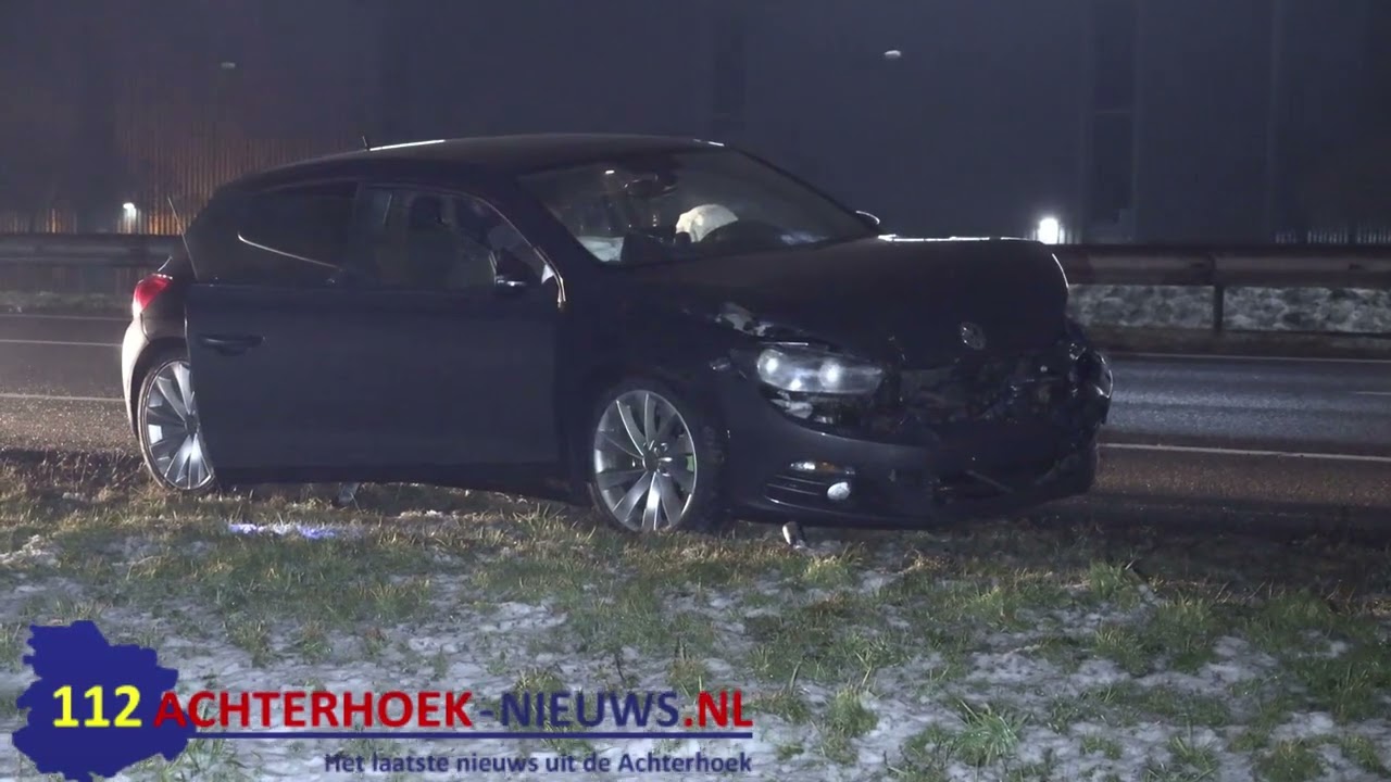 Twee voertuigen betrokken bij aanrijding op A18 bij Doetinchem, geen gewonden