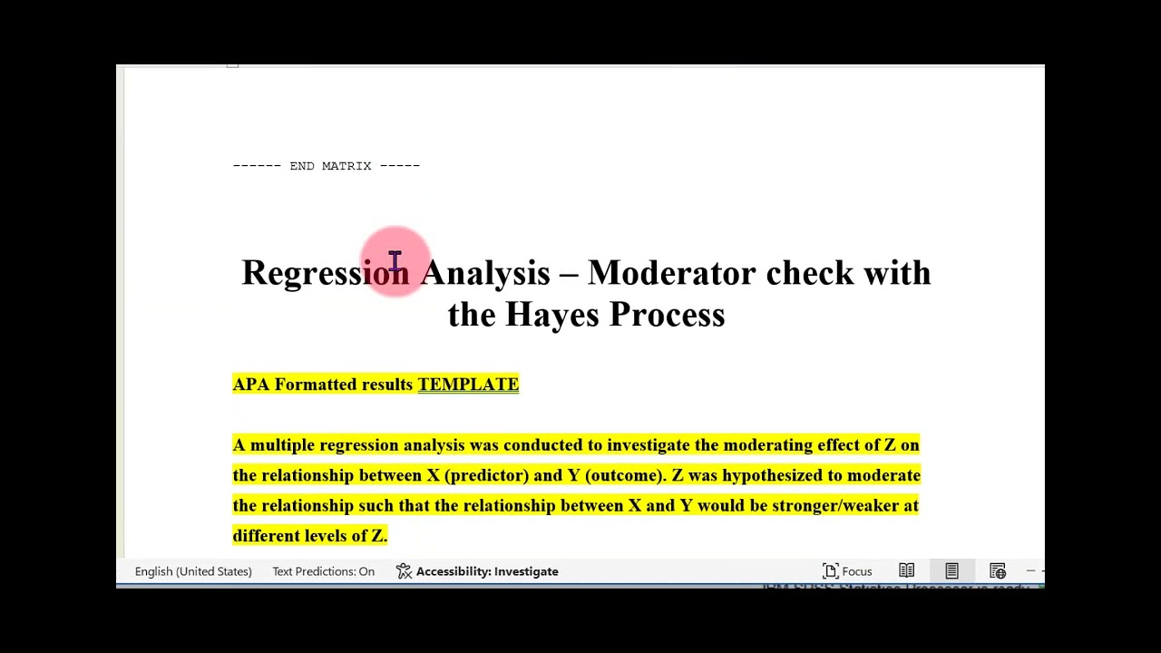 Модератор SPSS Hayes Process Simple Slopes Analysis и APA