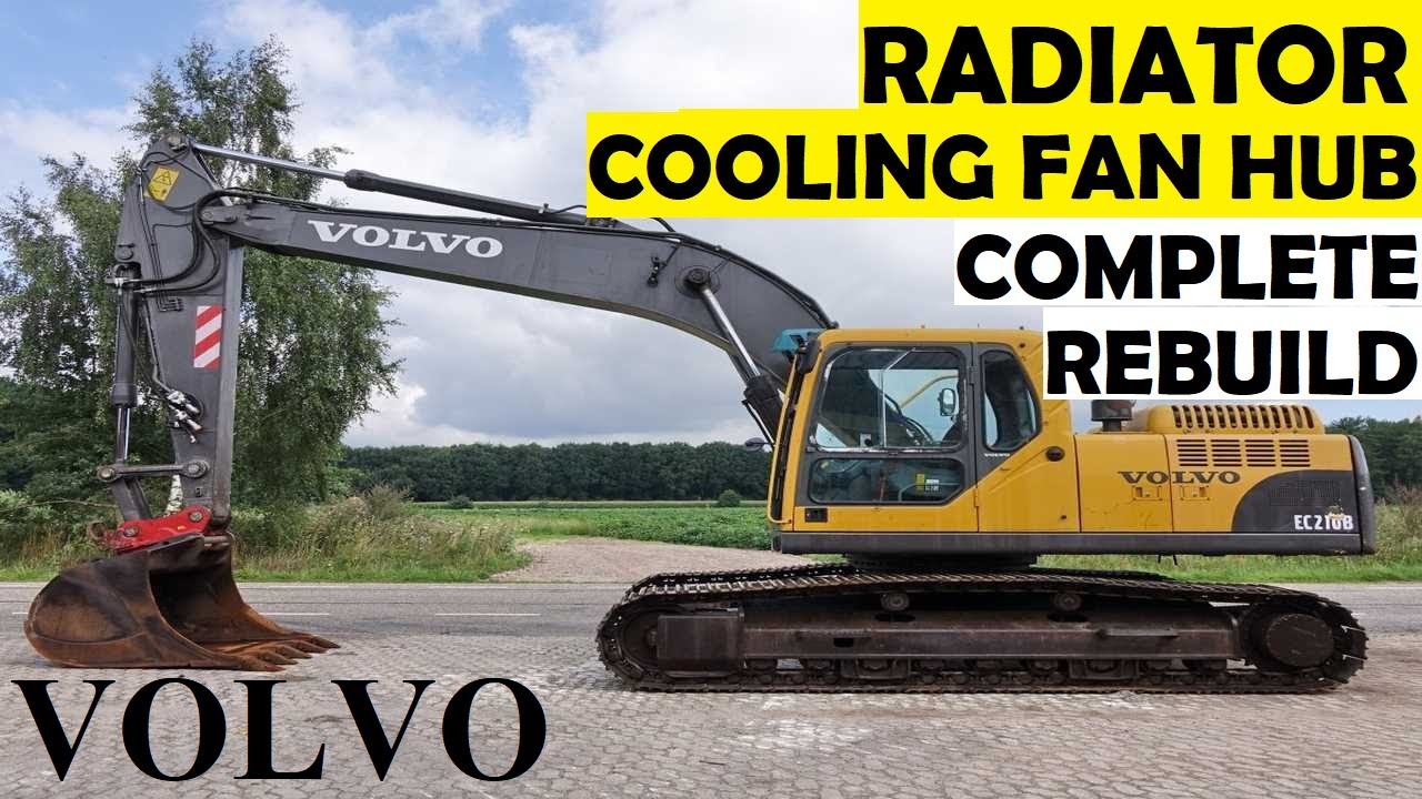 VOLVO EC140 Excavator - RADIATOR FAN HUB BEARINGS & SHAFT REPLACEMENT. part 2