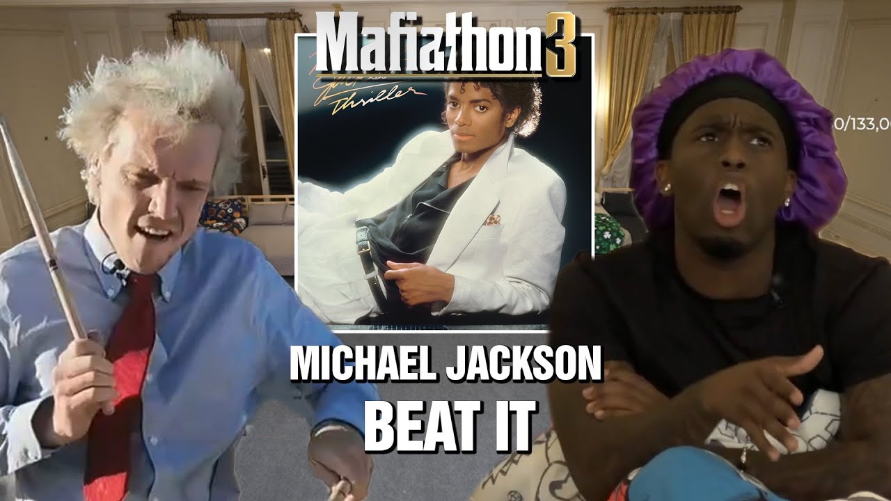 Michael Jackson - Beat It | Drum Cover on Kai Cenat's Mafiathon 3