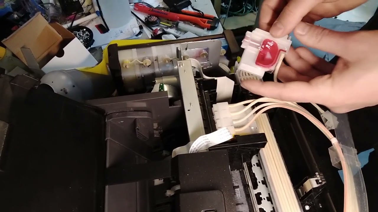 DTF L1800 printer head and damper replacement