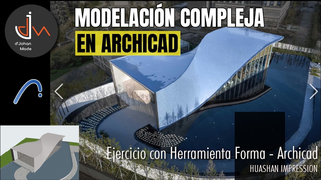 Me RETÉ a Modelar el Edificio Huashan Impression en Archicad (Solo con la Herramienta Forma)