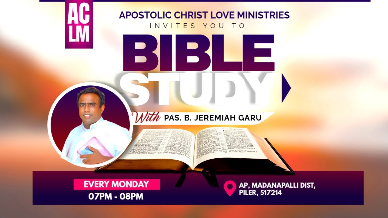 🔴LIVE||Bible Study||16/FEB/2026||Pas.Jeremiah garu||#ACLM_CHURCH||🔴LIVE