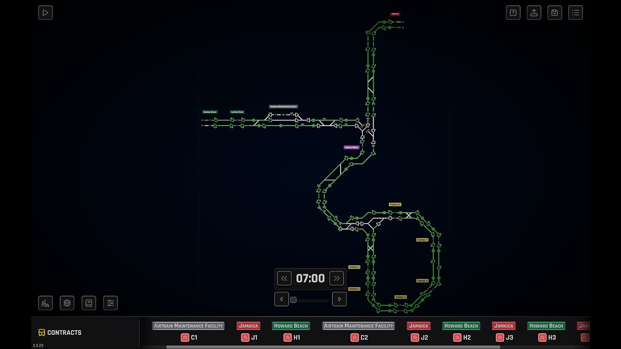 Rail Route Train Dispatcher Sim: AirTrain JFK Peak Service Timetable Scenario!