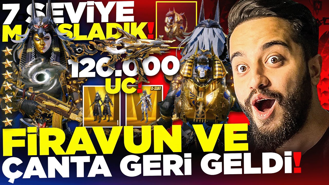 YENİ 7 SEVİYE X-SUİT GELDİ! FİRAVUN ve ÇANTASI GERİ DÖNDÜ! 120.000 UC FULLEDİK! PUBG Mobile