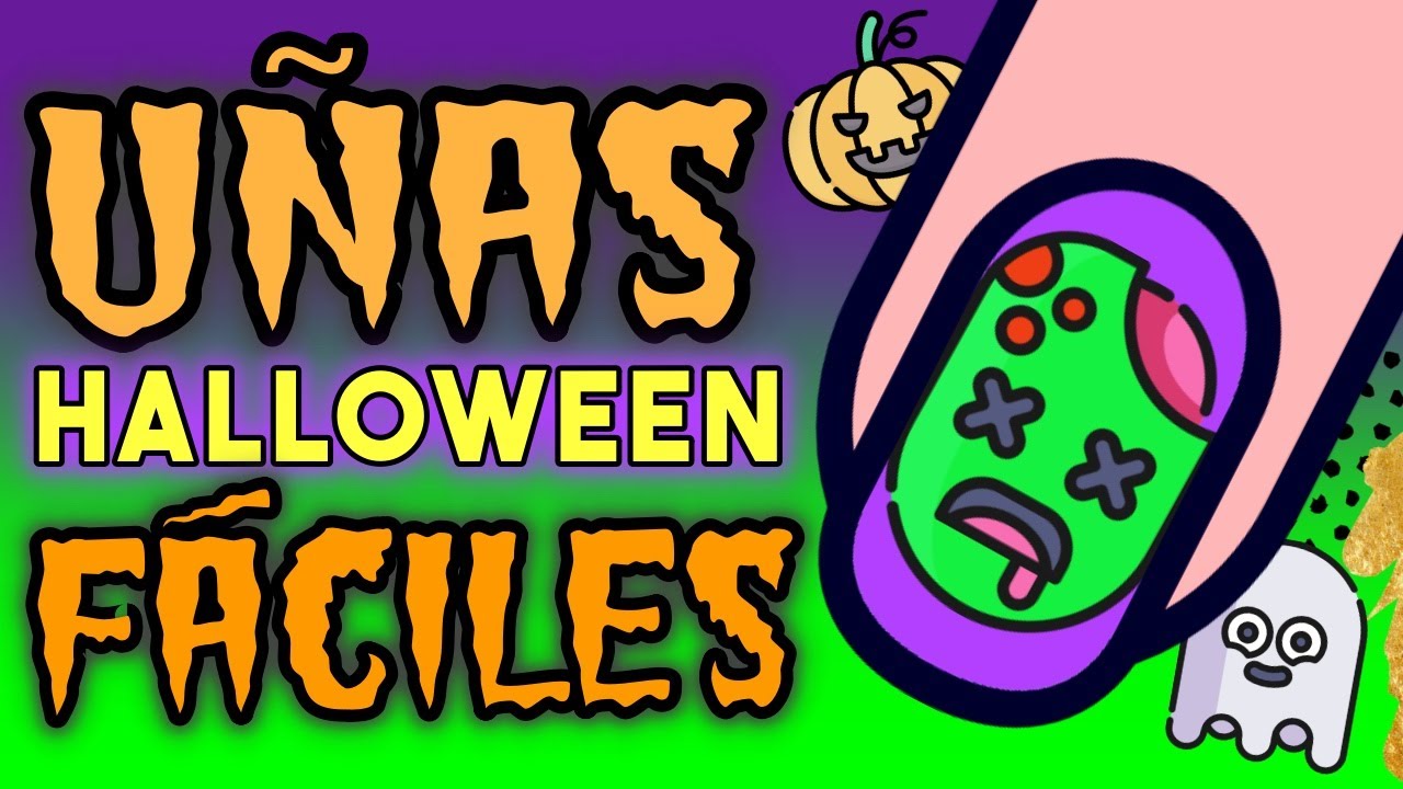 ¡ZOMBIES, CALABAZAS Y MÁS! 🎃 UÑAS HALLOWEEN FÁCILES 🎃
