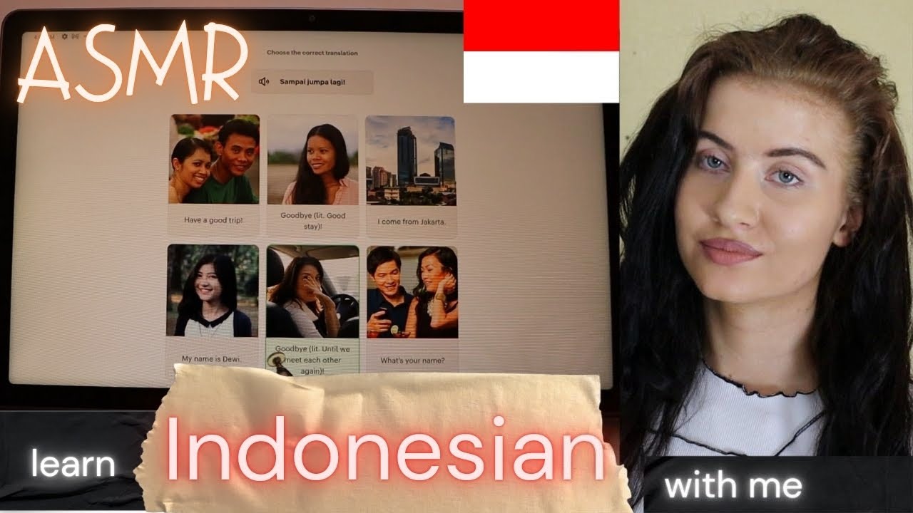 ASMR learn INDONESIAN with me FOR VERY BEGINNERS on BABBEL (greetings + basic convo) for sleep 😴💤