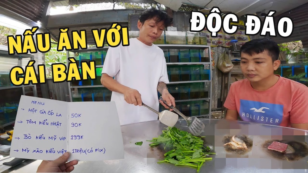 Anh Nhí Betta Nấu Ăn Với CÁI BÀN INOX, Bò Mỹ, Tôm Nướng Kiểu Nhật, Mì Xào