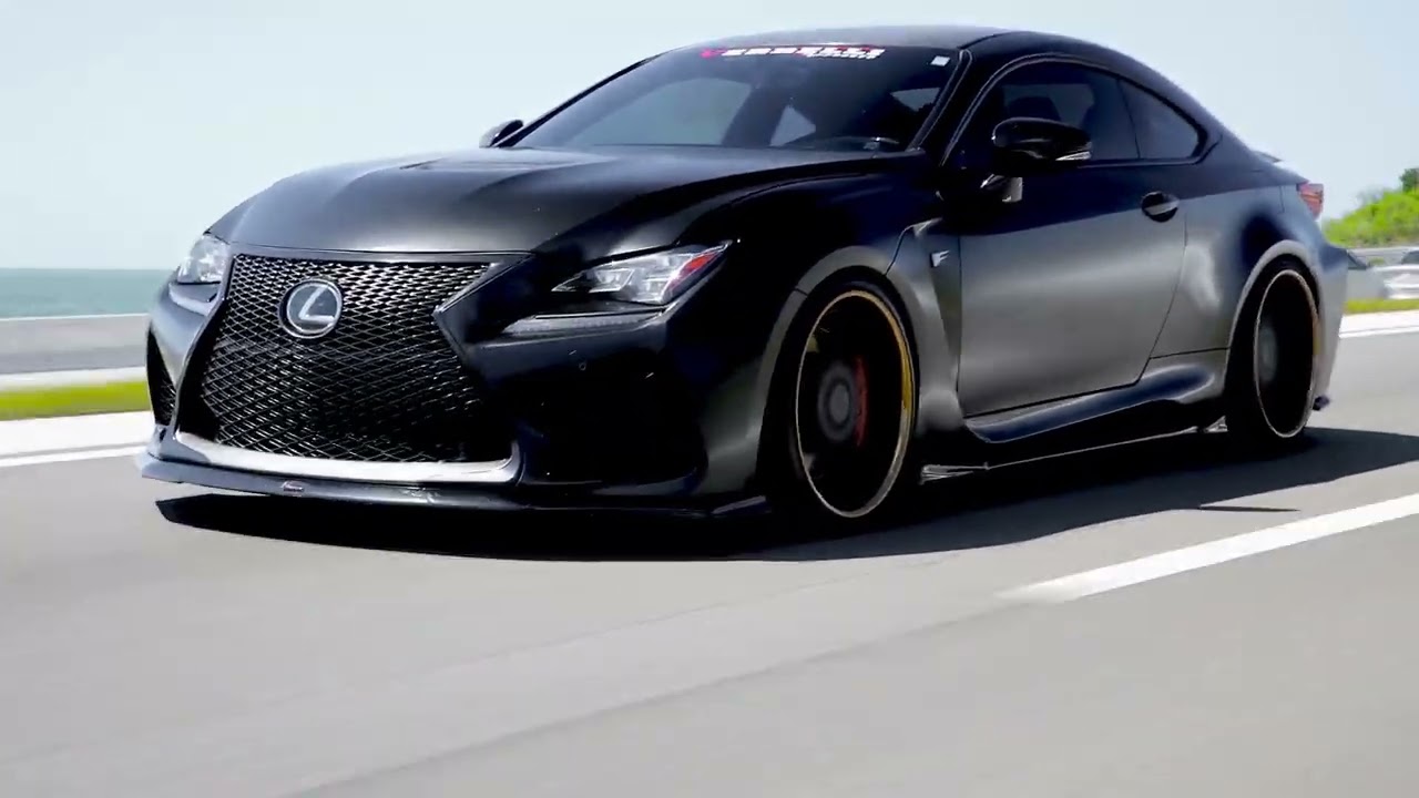 Lexus rcf satin black wrap on Verrelli Gv Forged Distasi design | Nia kit modified beast #rcf #lexus