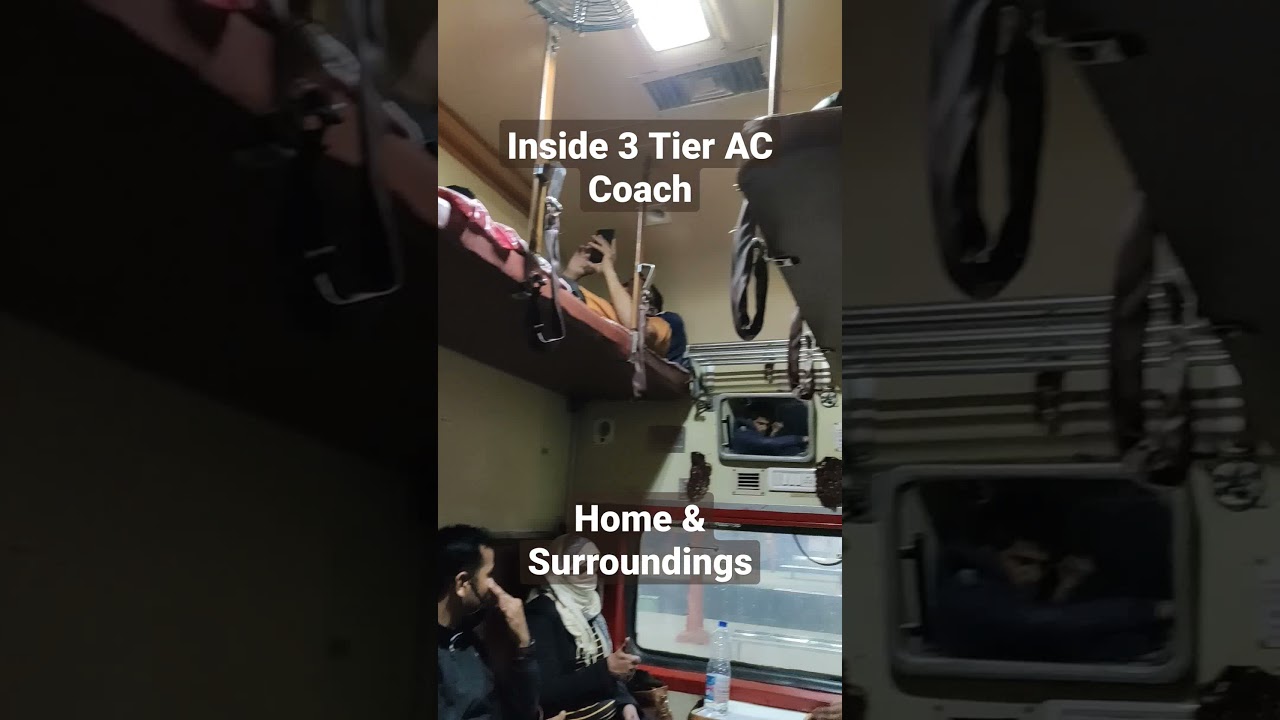 Inside 3 Tier AC Coach 😀 #shorts #explore #train #indianrailways