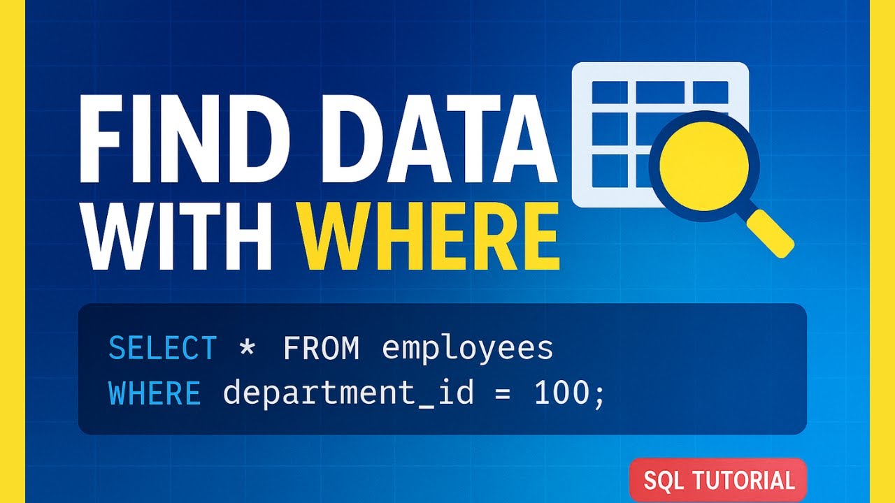 Find Specific Data in SQL Server Using WHERE Clause | SQL Training for Beginners