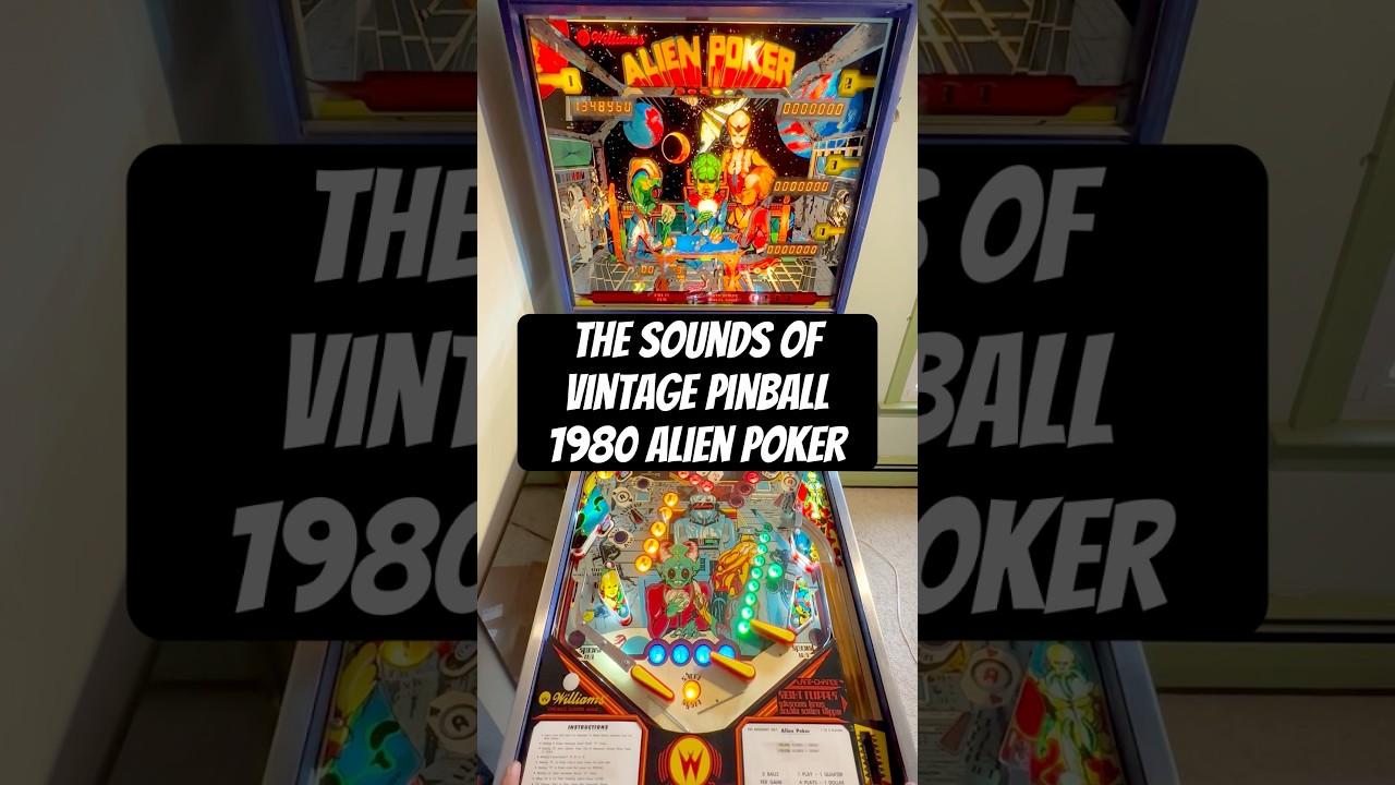 Random Content Alien Poker PINBALL Sounds GLASS OFF #asmr #pinball #arcade #alien #poker #noise