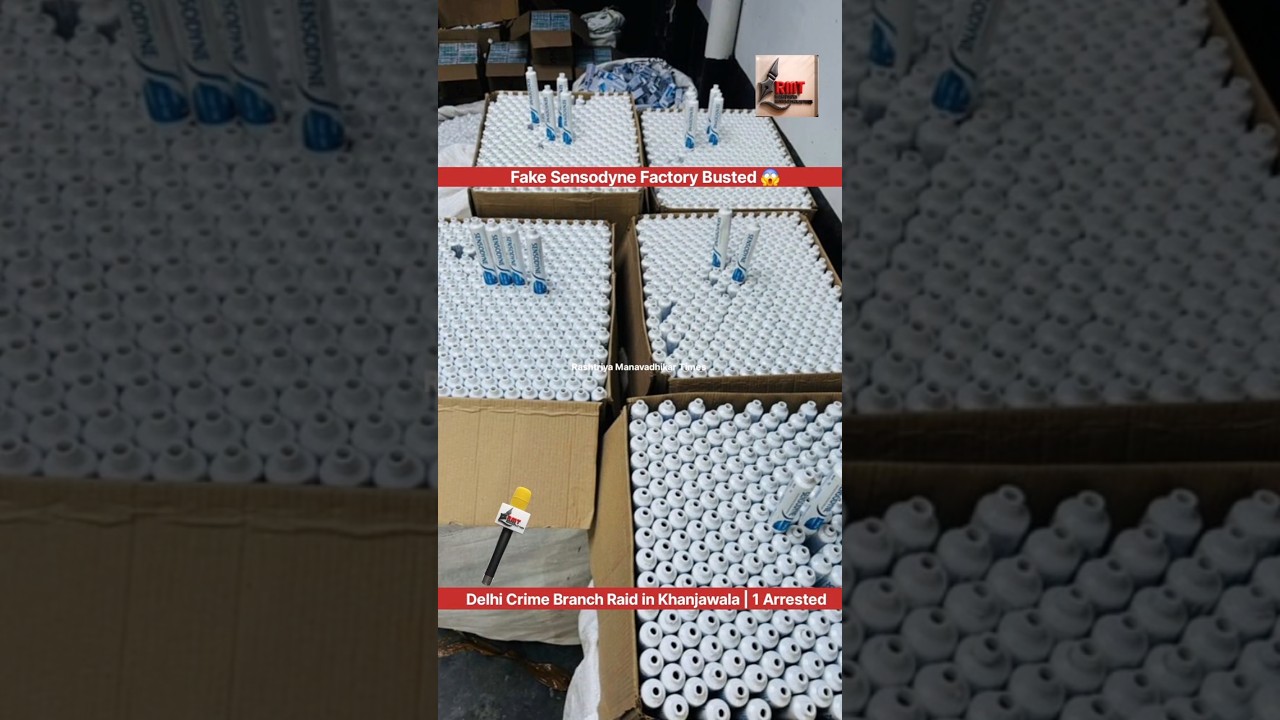 Fake Sensodyne Factory Busted 😱 | Delhi Crime Branch Raid in Khanjawala | 1 Arrested
