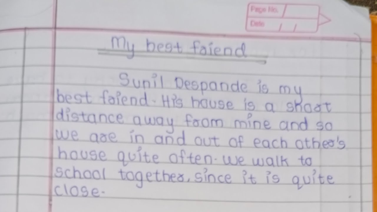 Essay on my best friend | essay | best friend |