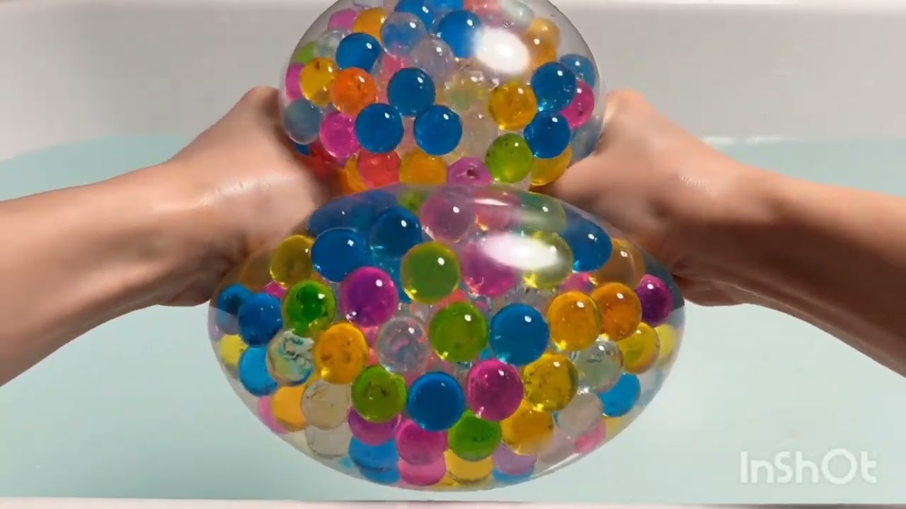 Satisfying ASMR   Water Balloon Orbeez Popping 💧battub