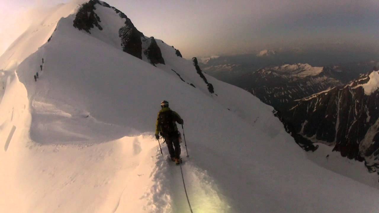 The bosses ridge on Mont Blanc