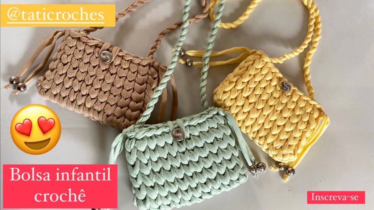 Bolsa de crochê infantil