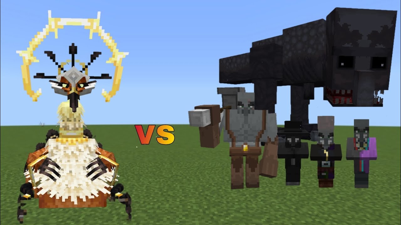 Umvuthi the Sunbird vs Illage and Spillage Bosses | Minecraft | Mob Battle