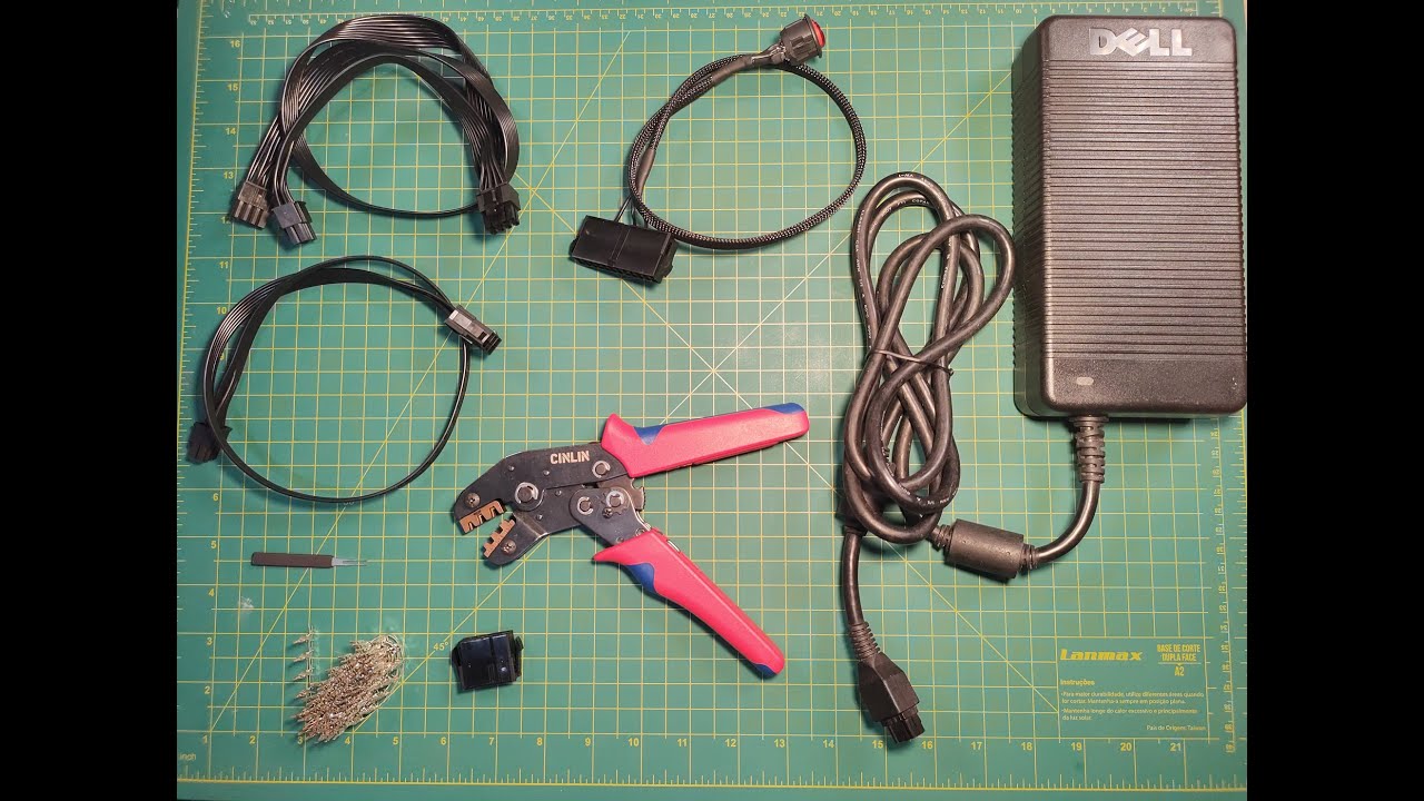 eGPU (Placa de vídeo externa) - #14 - Fonte Dell D220P-01 - Cabo com 3x PCIe e botão on/off