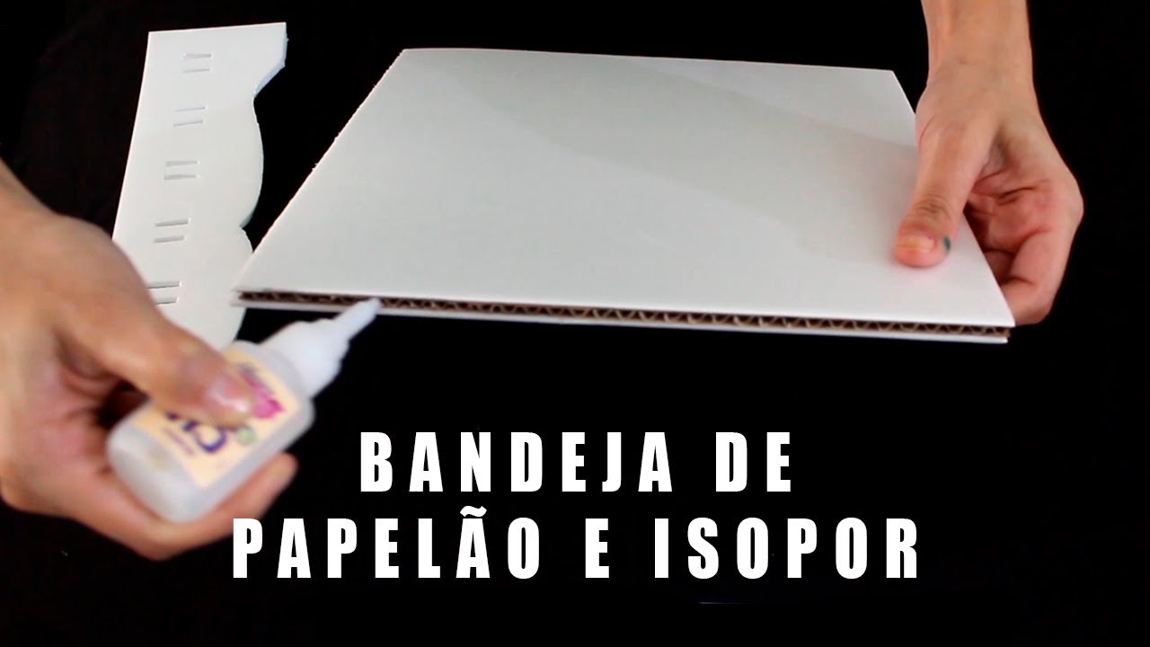 Como fazer BANDEJA DE PAPELÃO E ISOPOR | BANDEJA PROVENÇAL PASSA FITA