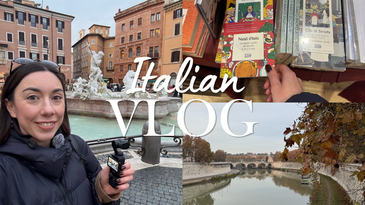Italian vlog: una passeggiata a Piazza Navona e un giro alla fiera dell'editoria all'EUR, Roma (Sub)