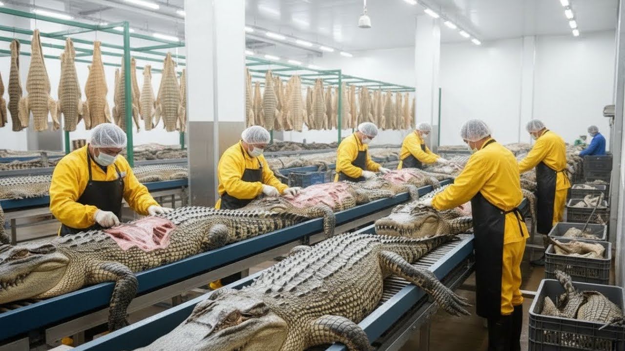 Inside the Crocodile Leather Factory: How Crocodile Skin Becomes Luxury Bags & Shoes| Full Process