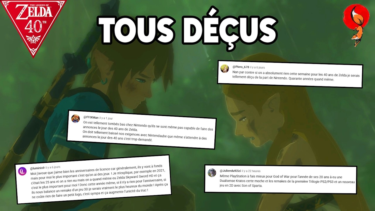 NINTENDO n'a effectivement RIEN FAIT pour les 40 ANS DE ZELDA, et on est déçus (React commentaires)