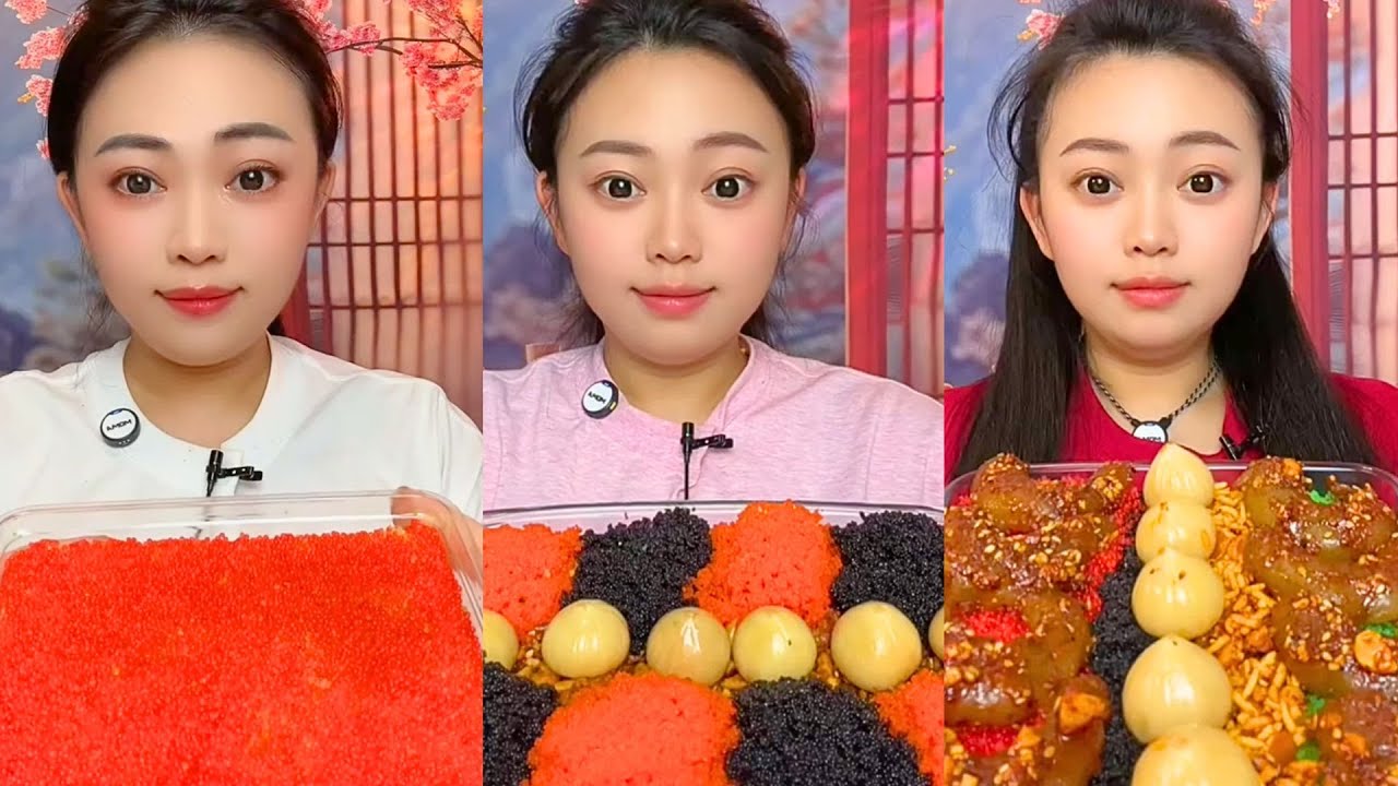 Extreme Colorful Snack ASMR Mukbang | Spicy Crunchy Egg Mix & Chinese Eating Sounds 