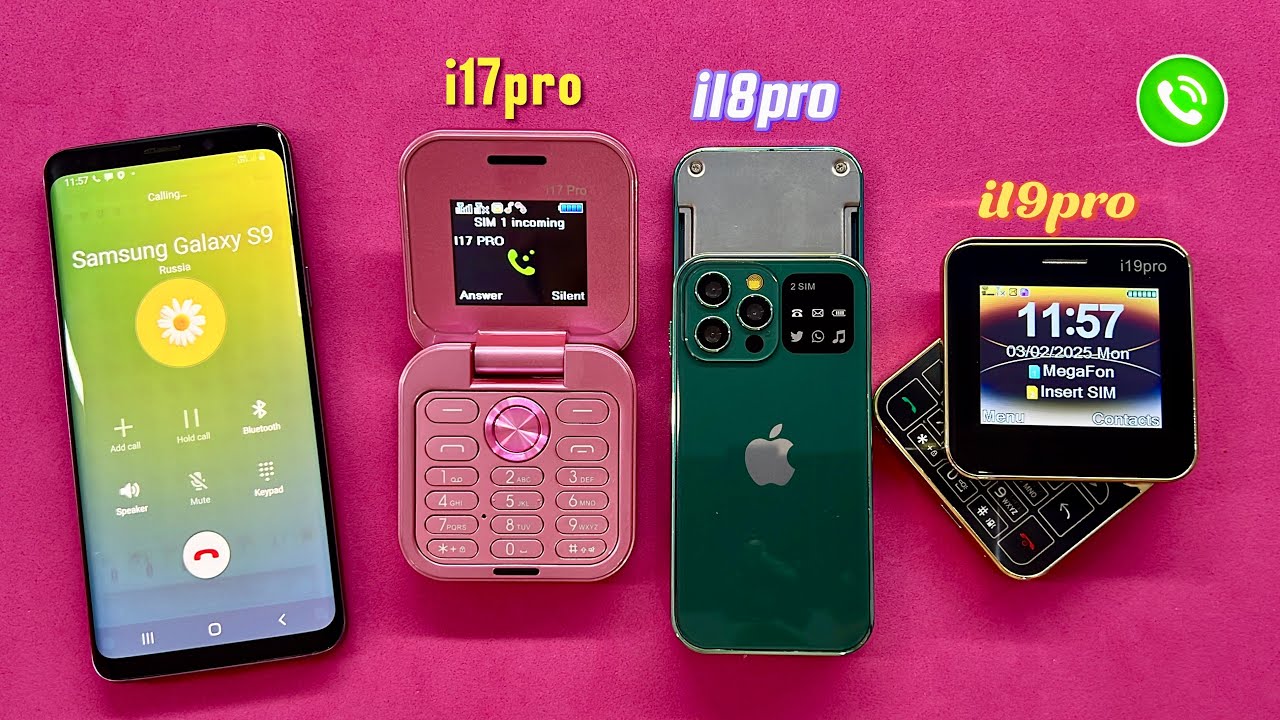 Samsung Galaxy S9 Calling on i17pro vs i18pro vs i19pro Incoming Call + Game on phones