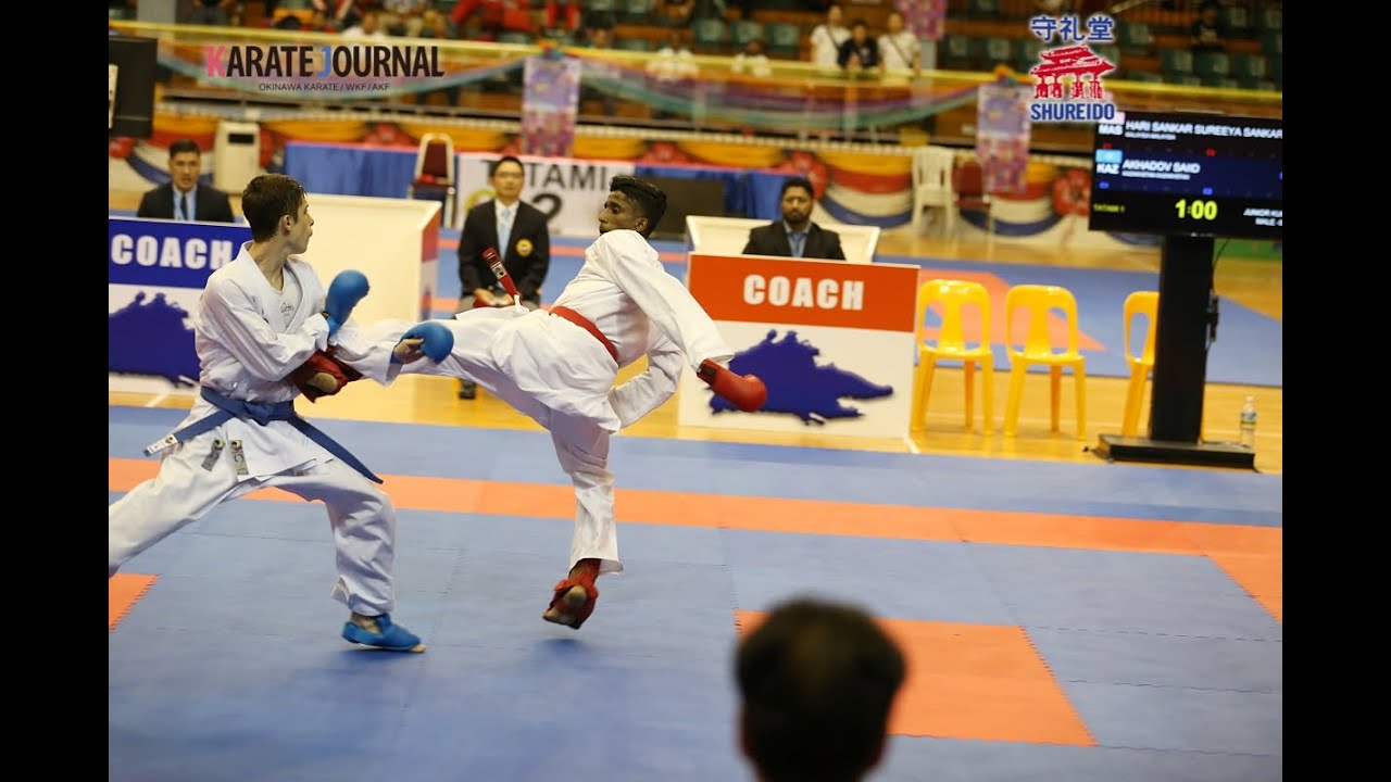AKF2019 Junior Kumite Male  55kg Final HARI SANKAR SUREEYA SANKAR vs AKHADOV SAIID