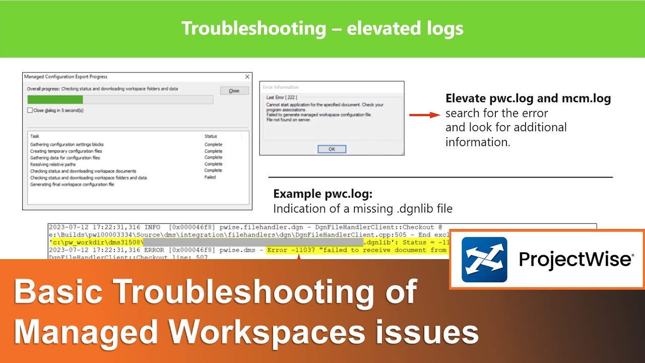 Basic Troubleshooting of Managed Workspaces Issues