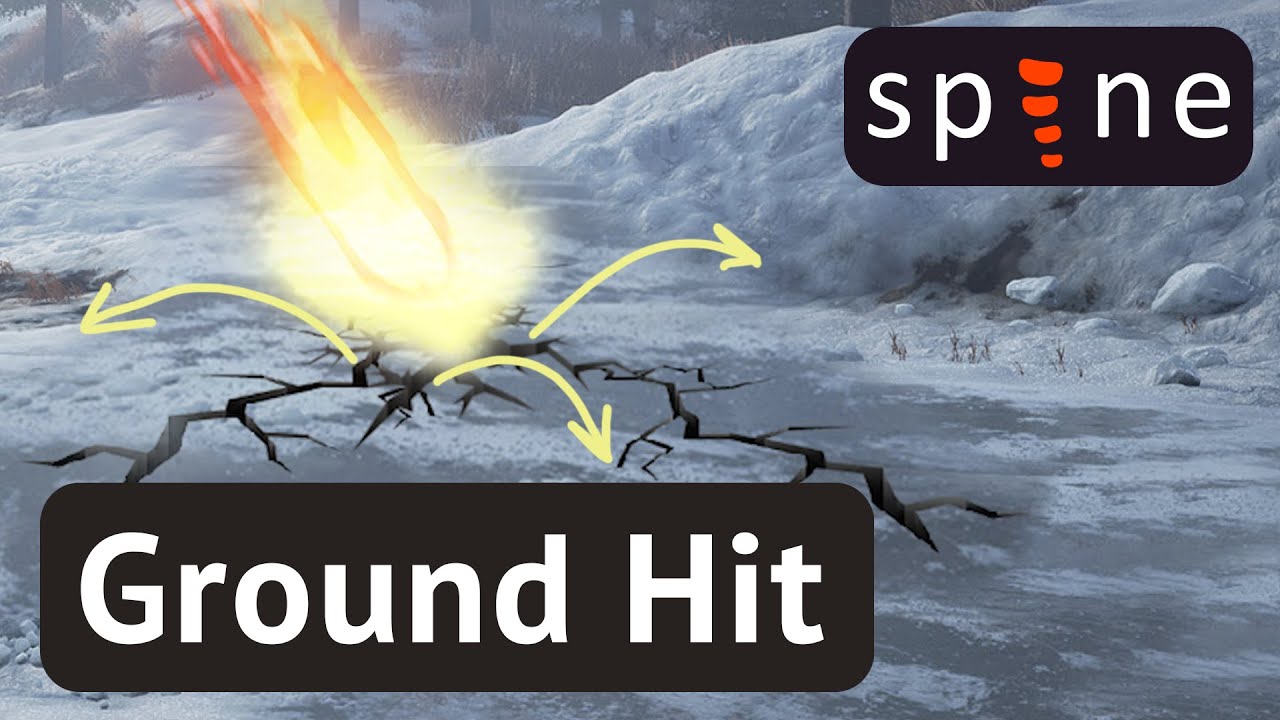 Ground Crack | Impact | Explosion | Debris | Rocks VFX in Spine 2D Tutorial