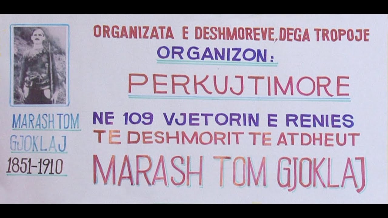ORGANIZATA E VETERANËVE - TROPOJË  Përkujtimore -MARASH TOM GJOKLI  Deshmor i Atdheut
