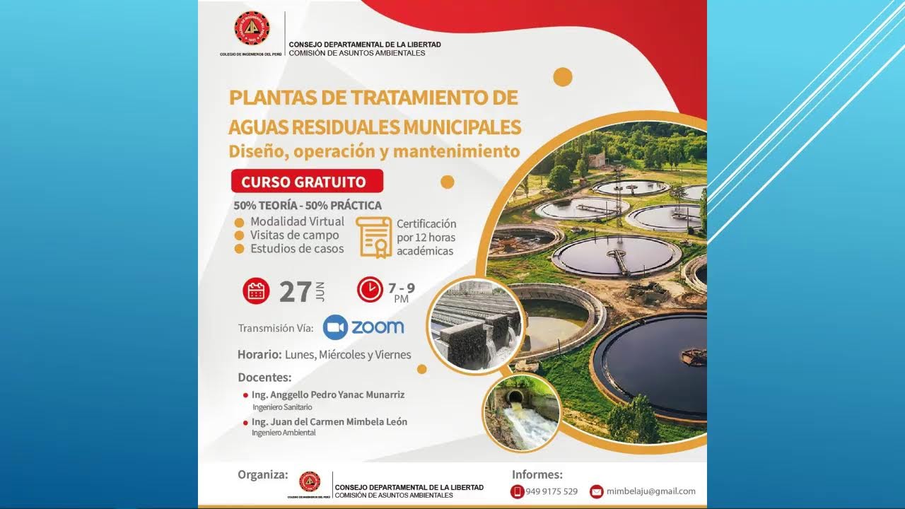 DISEÑO, OPERACIÓN Y MANTENIMIENTO DE PLANTAS DE TRATAMIENTO DE AGUAS RESIDUALES  MUNICIPALES