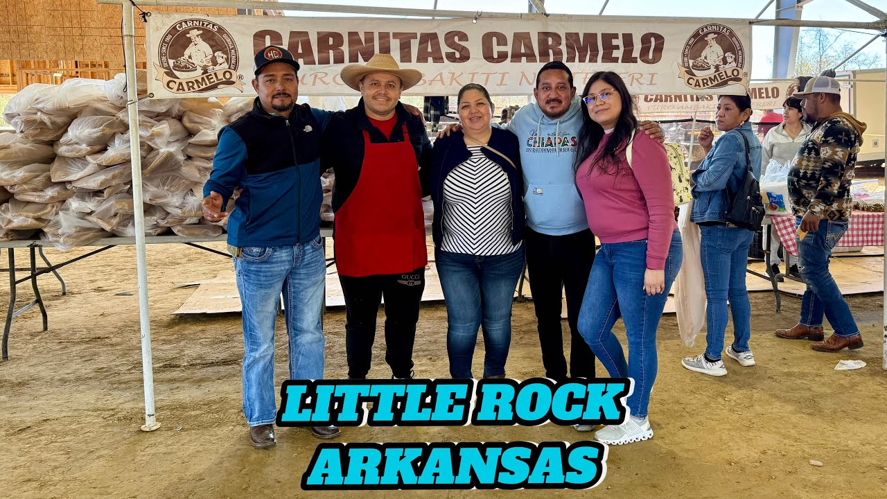 Con La Familia Lopez en Little Rock Arkansas/ probando las Carnitas Carmelo estilo Quiroga Michoacán