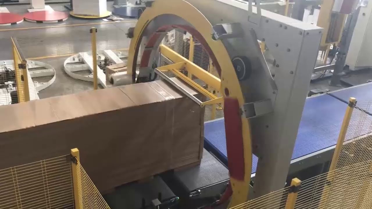 Orbital wrapper horizontal stretch wrapping machine 2000 ring diameter for pallet wooden box