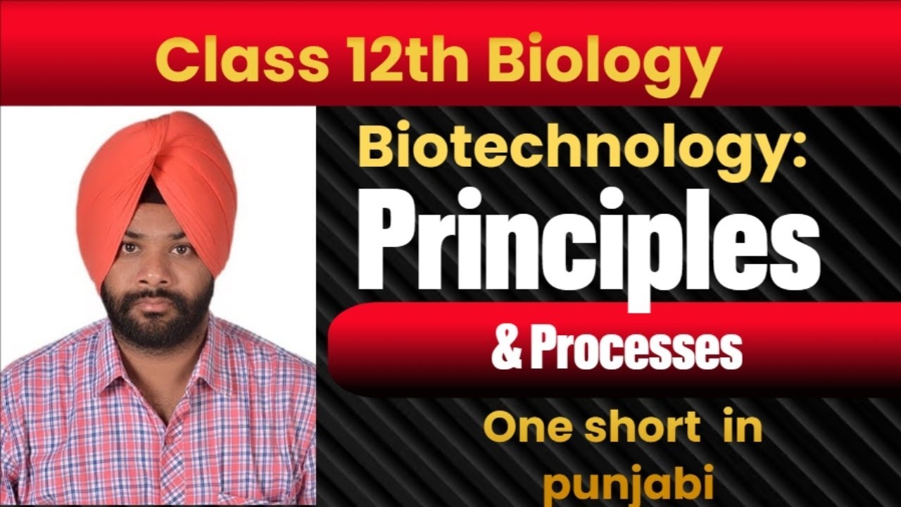 Biotechnology Principles & Processes in Punjabi | Class 12 Biology Full Chapter| CBSE, PSEB, NEET