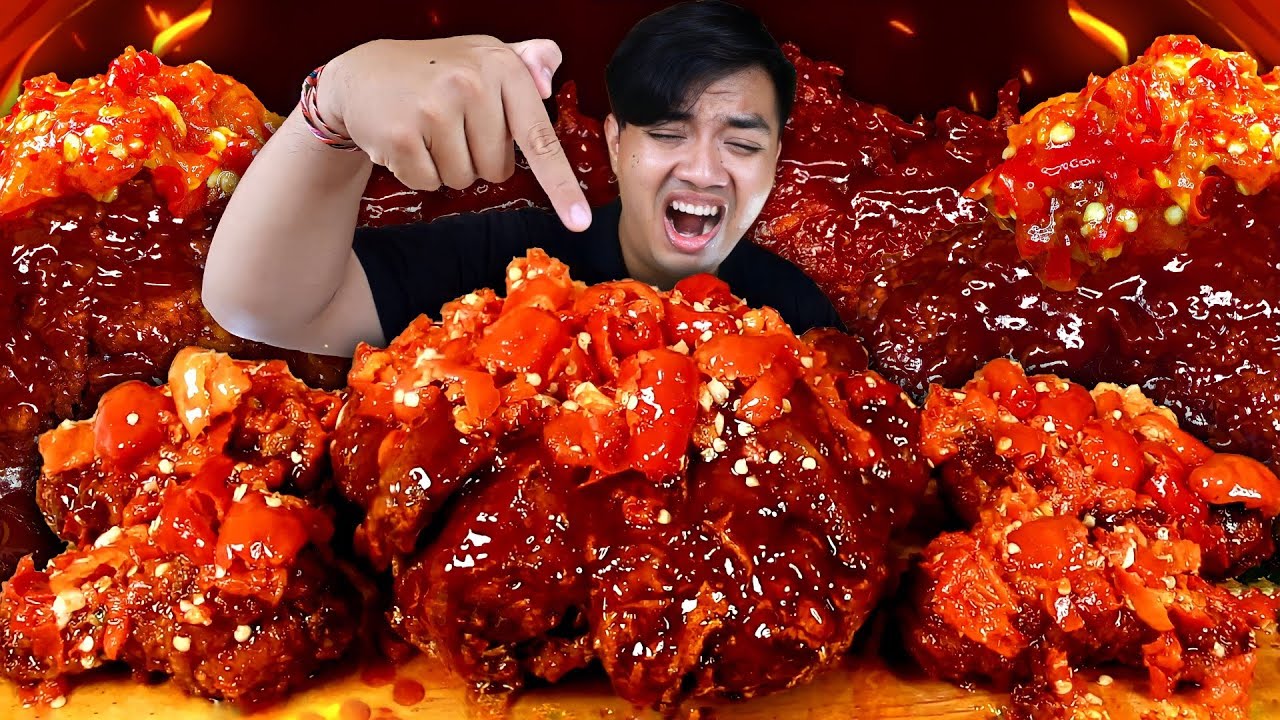 AUTO MULES!! MUKBANG AYAM UTUH RICHEESE LEVEL 5 BANJIR SAMBEL GEPREK RAWIT DOMBA
