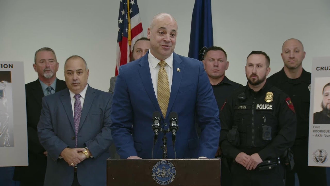 Attorney General Sunday Announcing Takedown of Drug Trafficking Ring in Carbon Co.