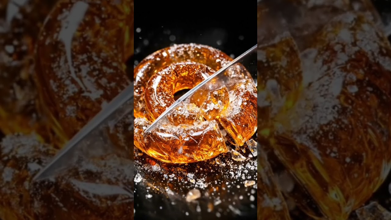 Gilebi Cutting Glass ASMR 😱 | Oddly Satisfying Crunch# SoundGilebiASMR