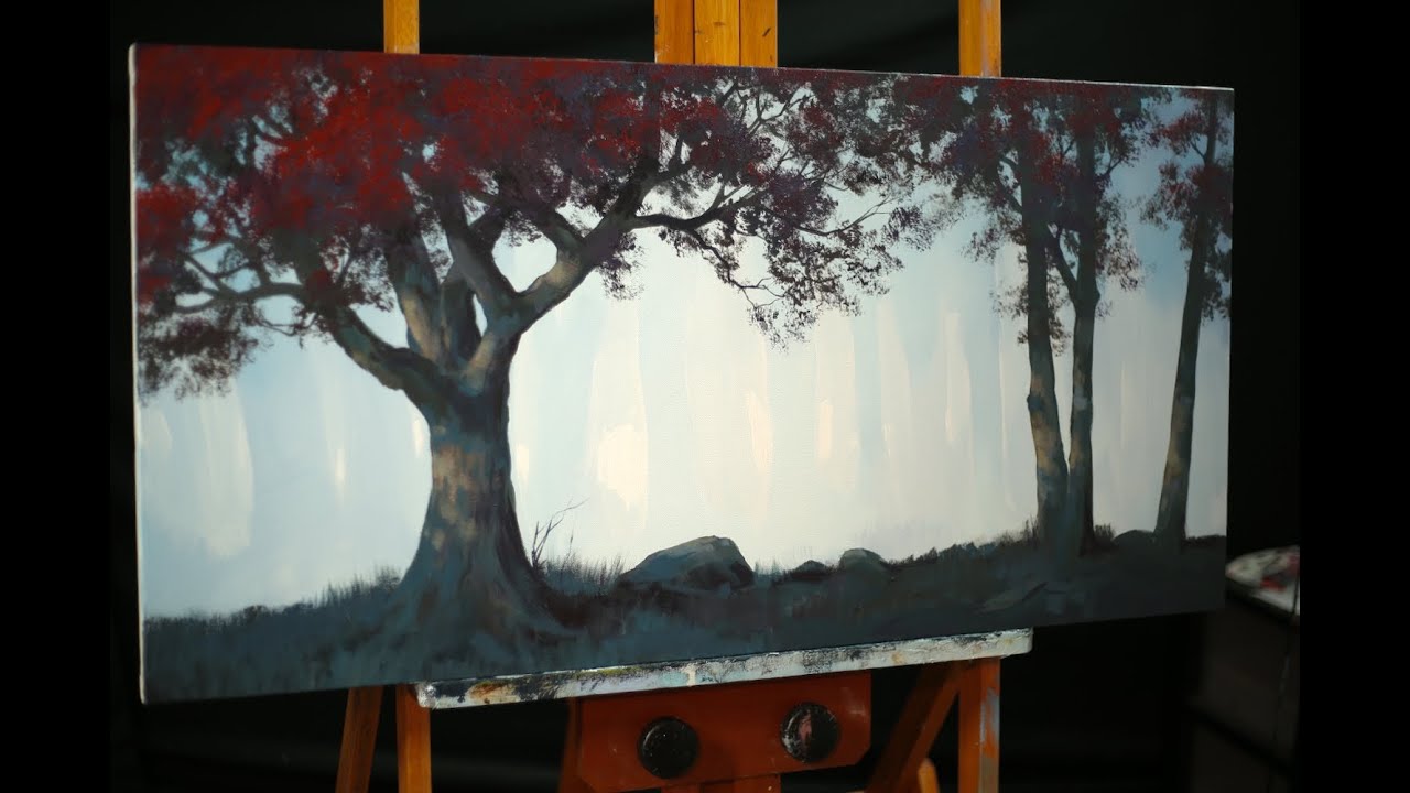 Painting a misty magical forest in acrylic with Tim Gagnon