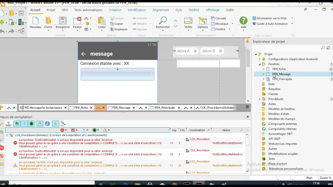 crée une  application messagerie instantanée avec WINDEV |application mobile avec WinDev …a suivre