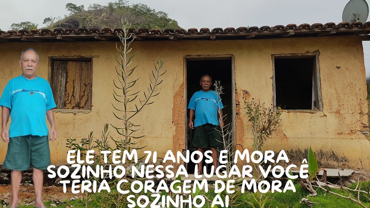 ELE TEM 71 ANOS E MORA SOZINHO, NESSA CASINHA, NUNCA GOSTEI DE CIDADE