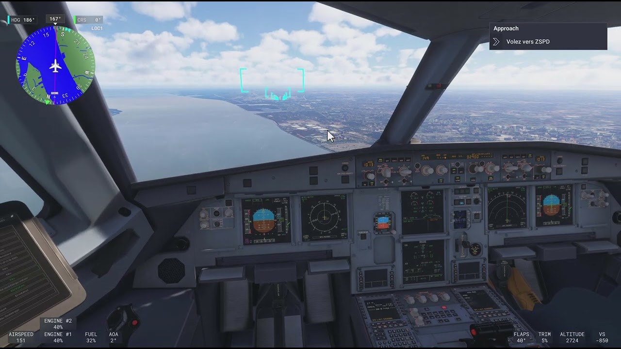Microsoft Flight Simulator Approche Ils piste 17l (ZSPD) Shanghai