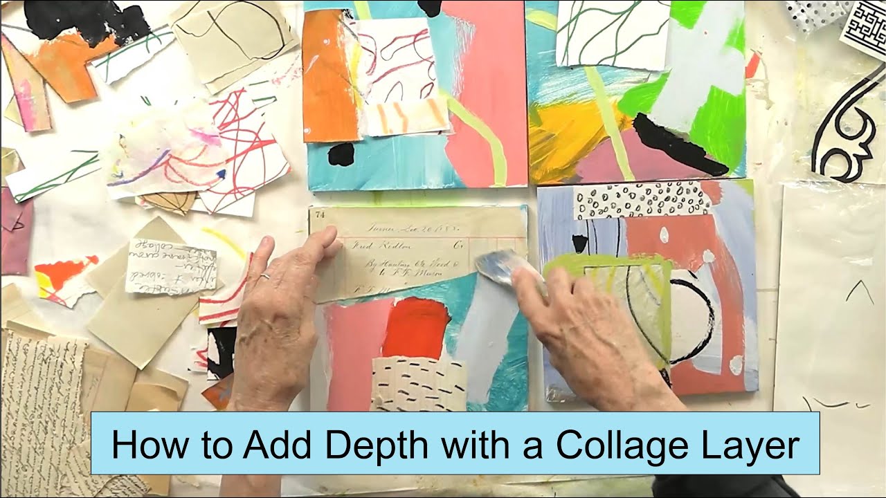 How to Add Depth with a Collage Layer / Art with Adele