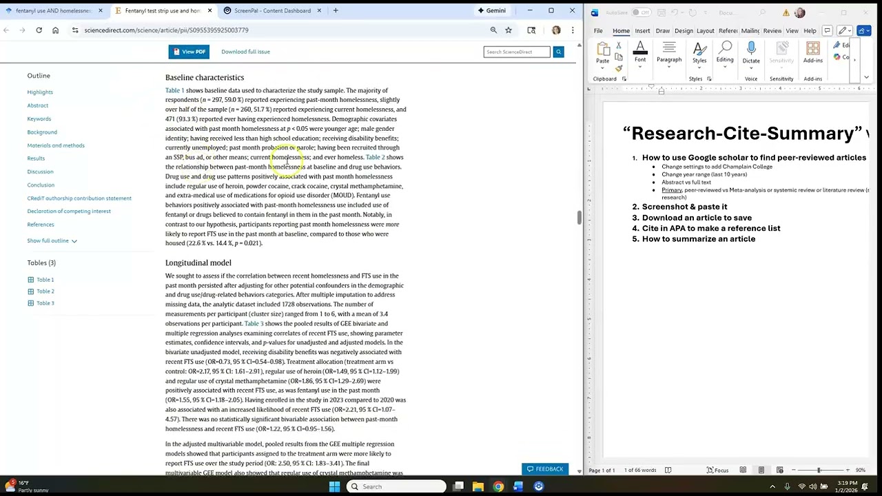 SOCI 415: Week 2 - Research-Cite-Summarize