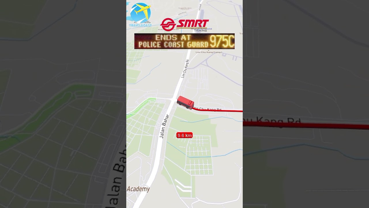 SMRT Svc 975C Route Hyperlapse #music #singapore #bus #smrt #sgbus